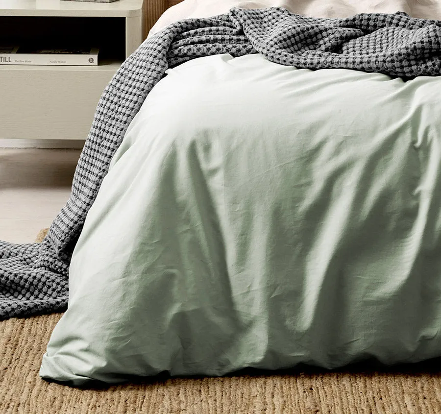 Halo Organic Cotton Quilt Cover Range Sage