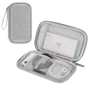 HAWEEL Electronic Organizer Storage Bag for Cellphones, Power Bank, Cables, Mouse, Earphones Grey