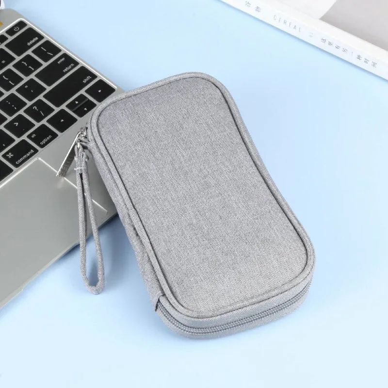 HAWEEL Electronic Organizer Storage Bag for Cellphones, Power Bank, Cables, Mouse, Earphones Grey