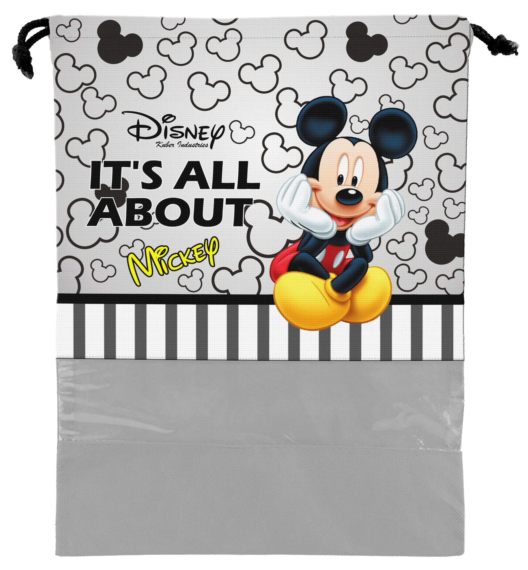 Heart Home Disney Print 12 Piece Non Woven Travel Shoe Cover, String Bag Organizer (Black & Royal Blue & Grey & Red) -HS_35_HEARTHS18083