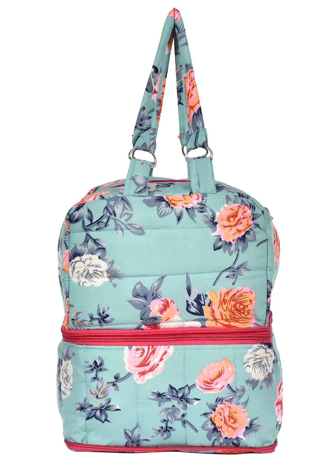 Heart Home Flower Printed Everday Use Women Bag for Travel: Shopping: School: Work (Green)-45LUGHH014