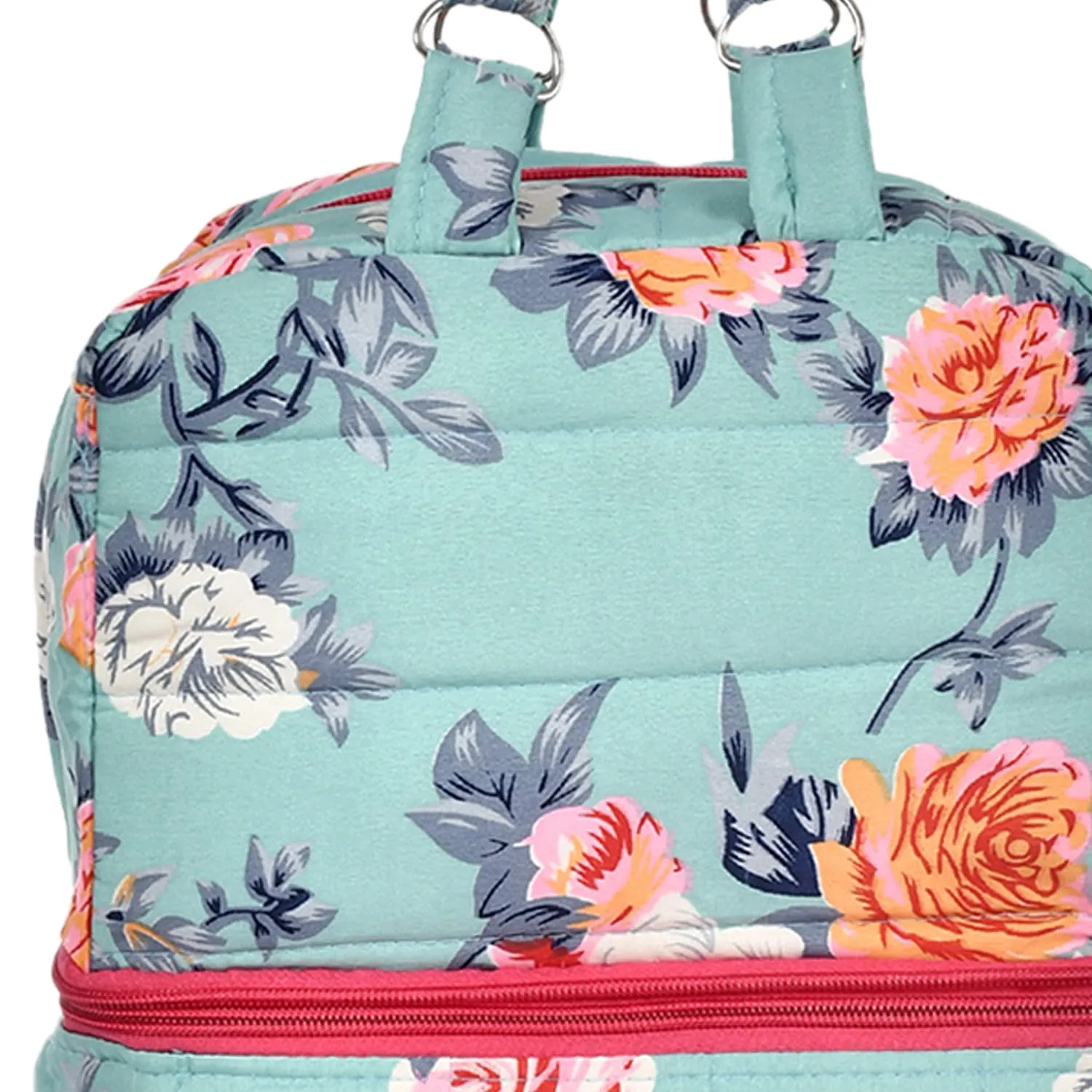 Heart Home Flower Printed Everday Use Women Bag for Travel: Shopping: School: Work (Green)-45LUGHH014