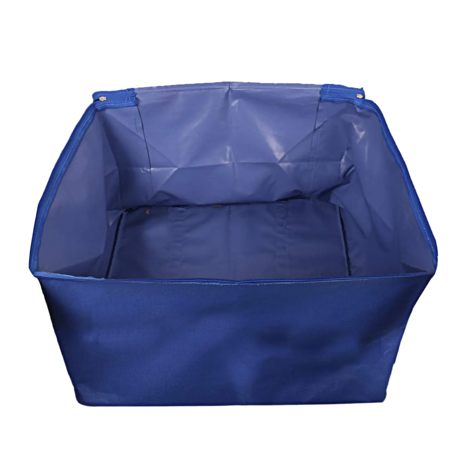 Heart Home Moisture Proof Wardrobe Organizer Storage Bag For Clothes With Zipper Closure and Handle- Pack of 2 (Royal Blue)-HS43HEARTH26651