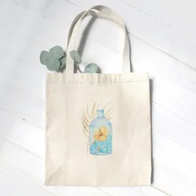 Hibiscus in a Bottle - Canvas Tote Bag