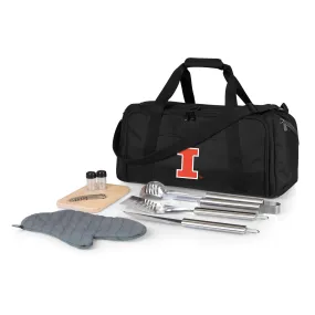 Illinois Fighting Illini - BBQ Kit Grill Set & Cooler