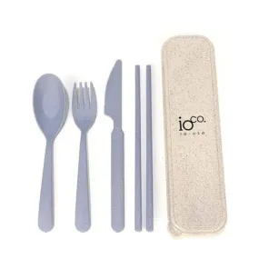 ioCO. - Wheat Straw Fibre Cutlery Set - Blue/Purple