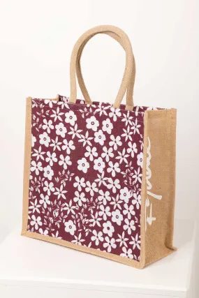 Ladies Hessian Shopping Bag - Printed