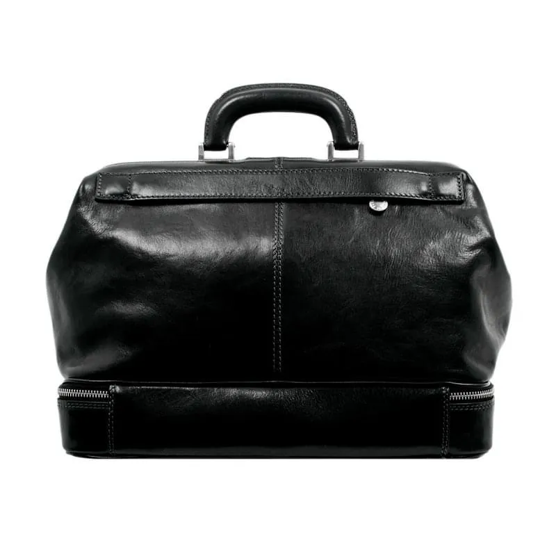 Large Full Grain Italian Leather Doctor Bag - Northern Lights