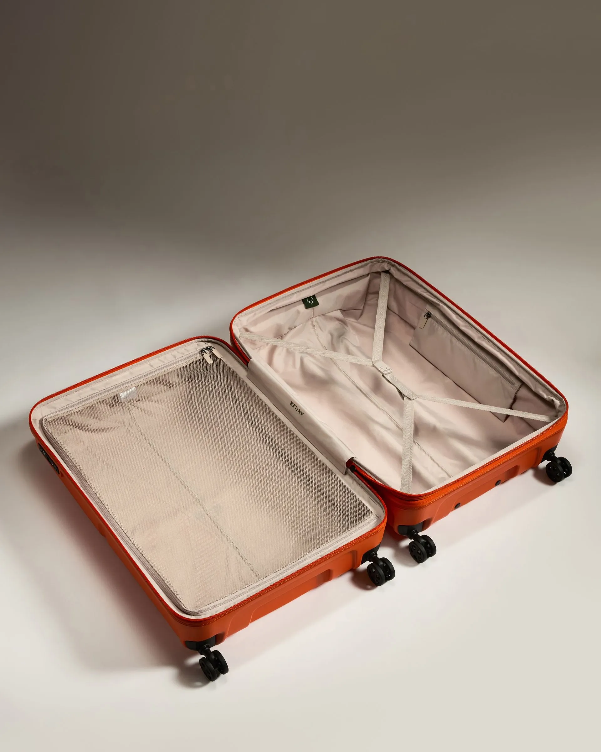 Large Suitcase in Ember Orange - Single Stripe