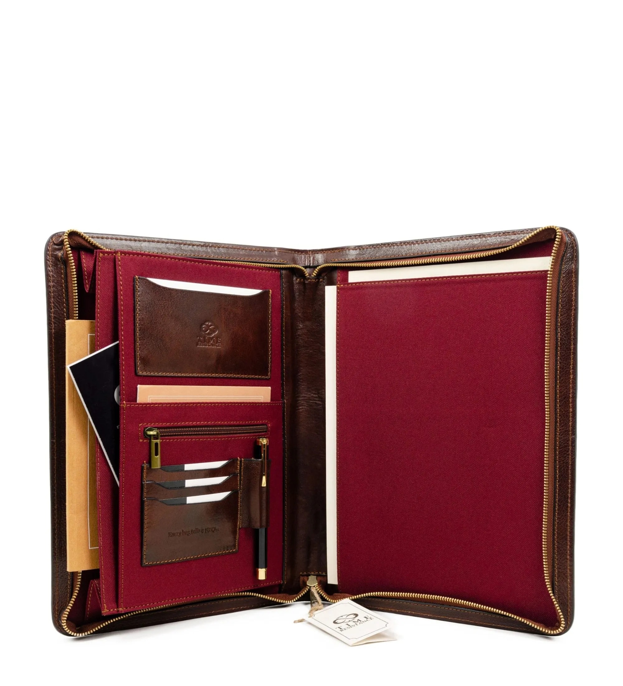 Leather A4 Documents Folder Organizer - Candide