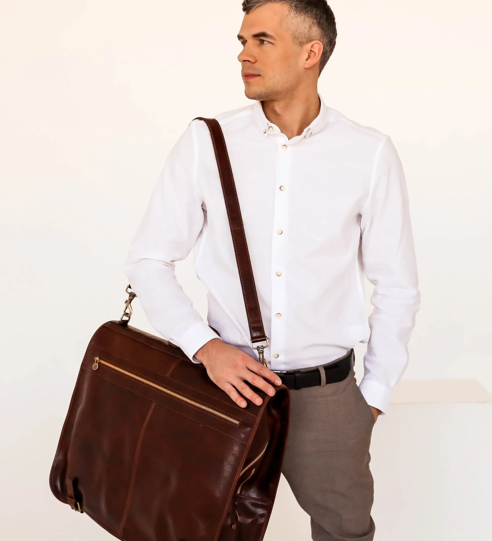 Leather Garment Bag - Great Expectations