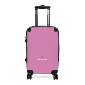 Light Pink Color Cabin Suitcase, Carry On Luggage With 2 Inner Pockets & Built in TSA-approved Lock With 360° Swivel