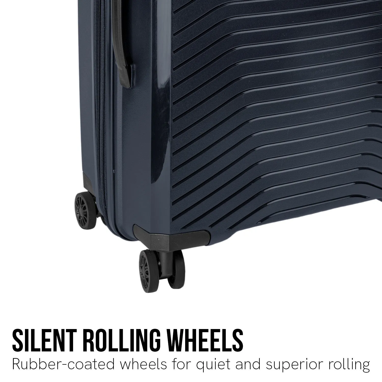 Lightweight 20in Hard Shell Suitcase, 360 Wheels, TSA Lock - Olympus