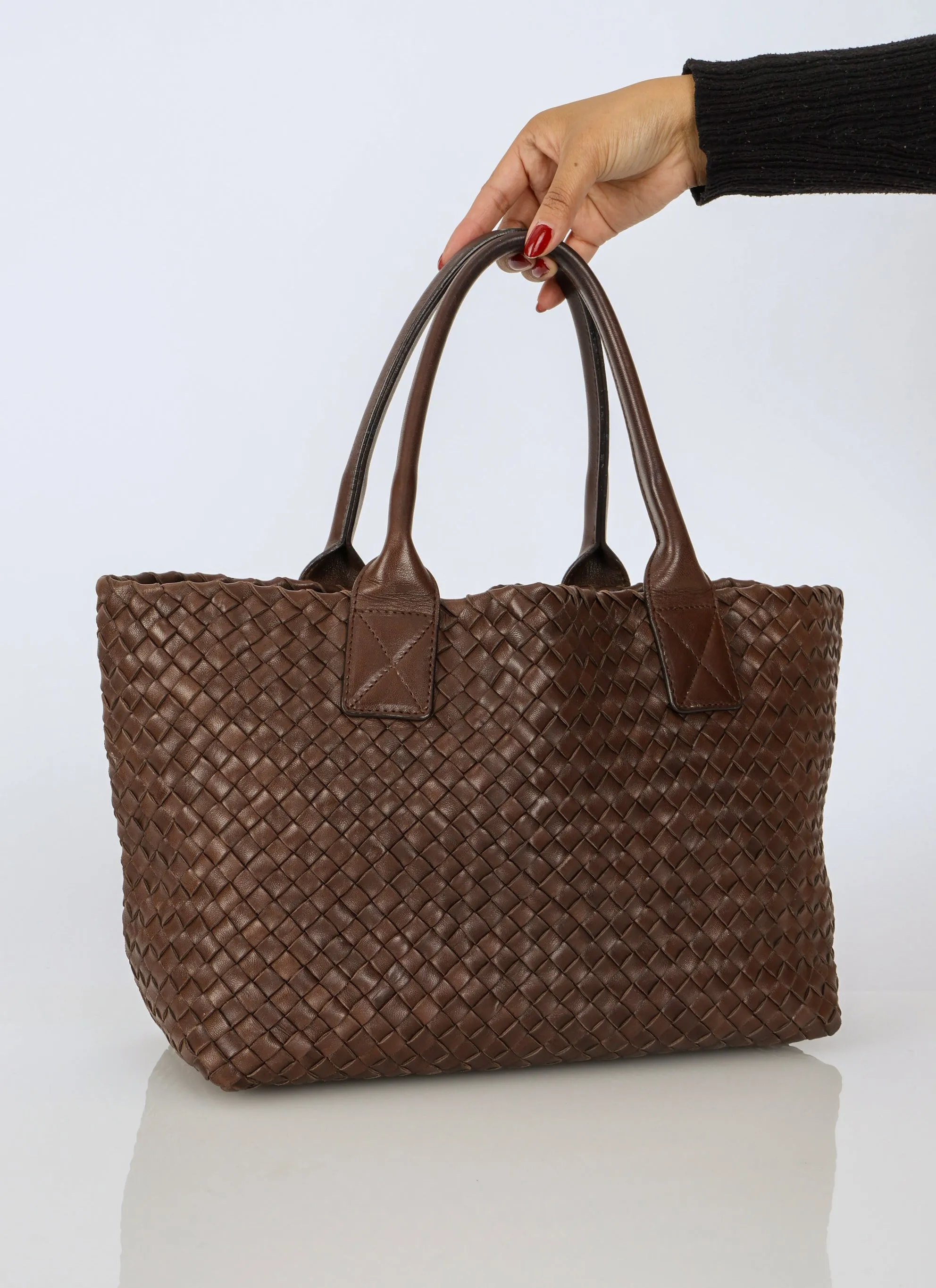 Limited Edition Bottega Veneta Intrecciato Mini Cabat w/ Pouch