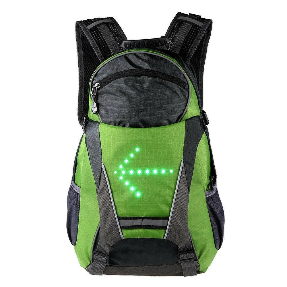 Lixada 18L Cycling Bicycle Bike Backpack LED Turn Signal Light Reflective Bag Pack Outdoor Safety Night Riding Running Camping