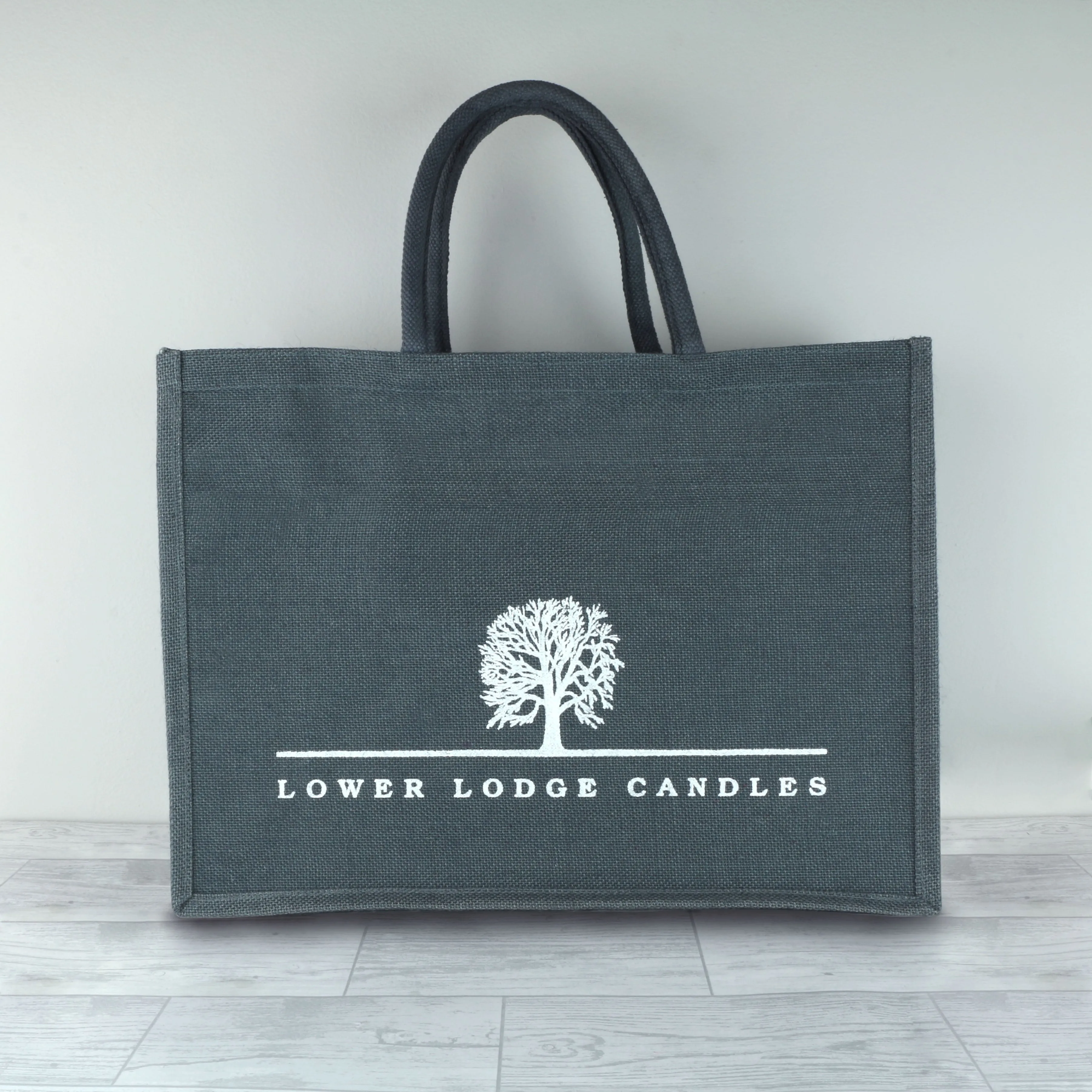 Lower Lodge Candles Grey Canvas Bag