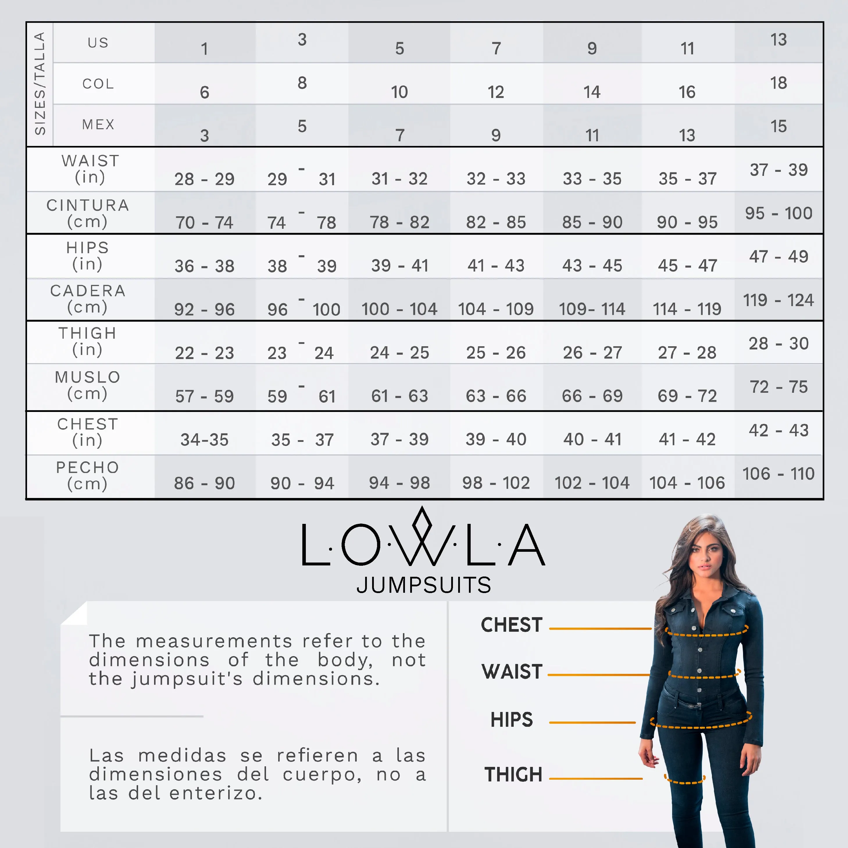 Lowla Shapewear 218213 218514 | Denim Jumpsuit for Women with Inner Girdle