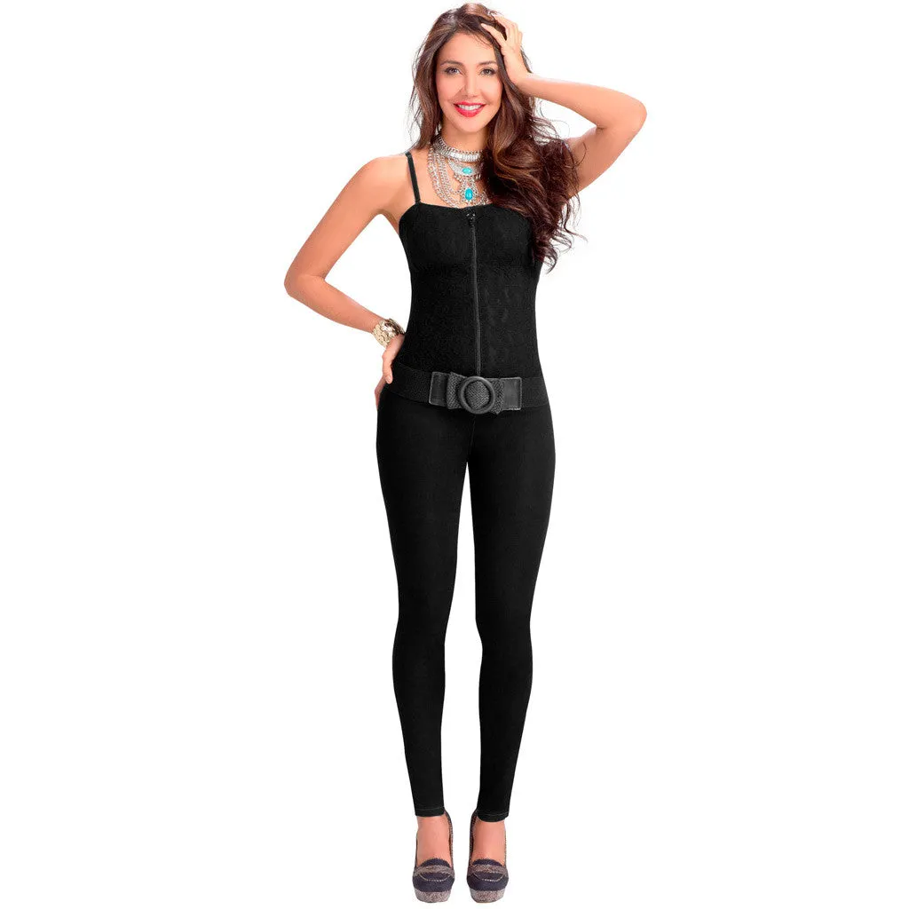 Lowla Shapewear 218213 218514 | Denim Jumpsuit for Women with Inner Girdle