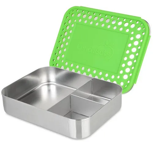 Lunchbots Large 3 Compartment Stainless Steel Bento Box - Multiple Colours Available