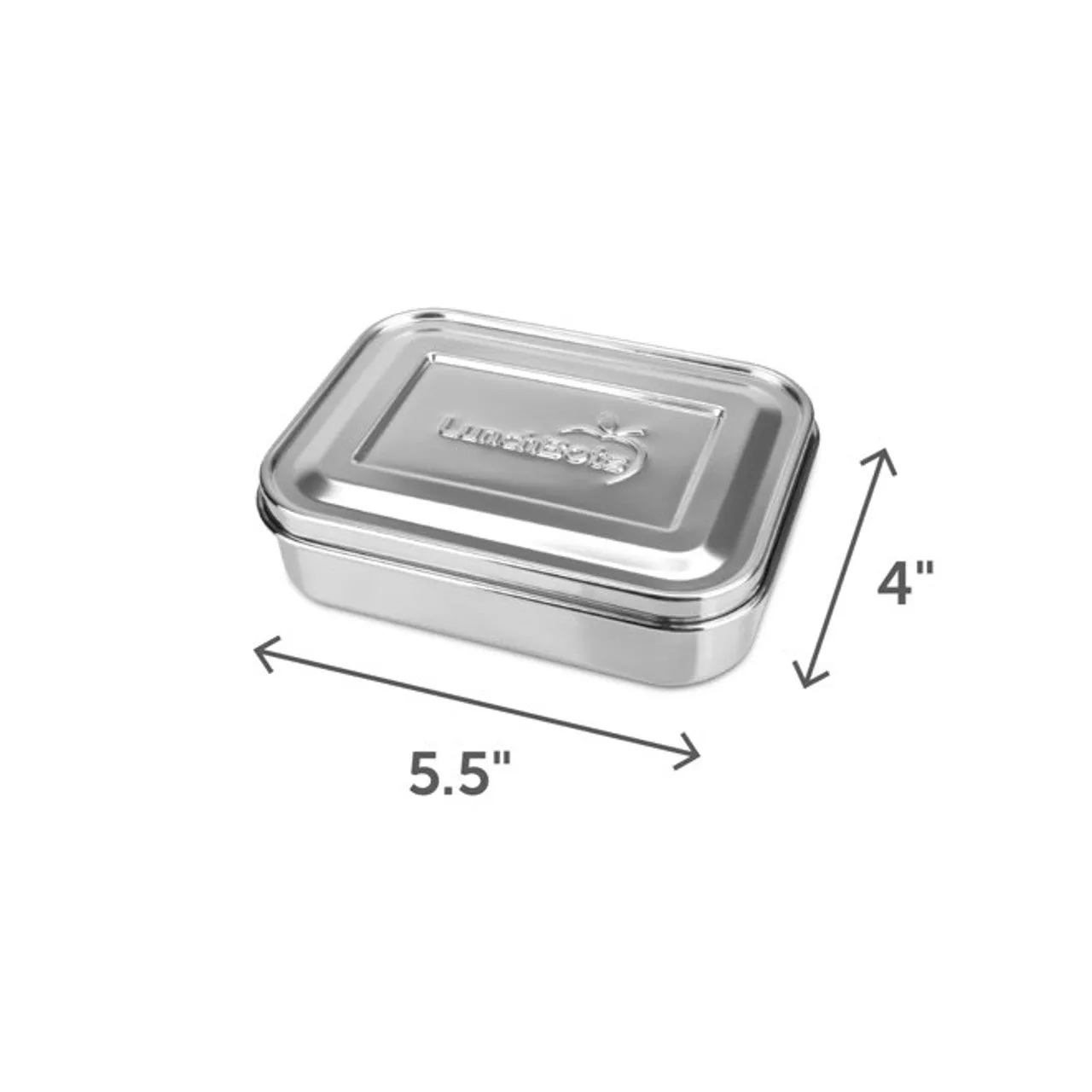 Lunchbots Small 4 Compartment Stainless Steel Snack Packer