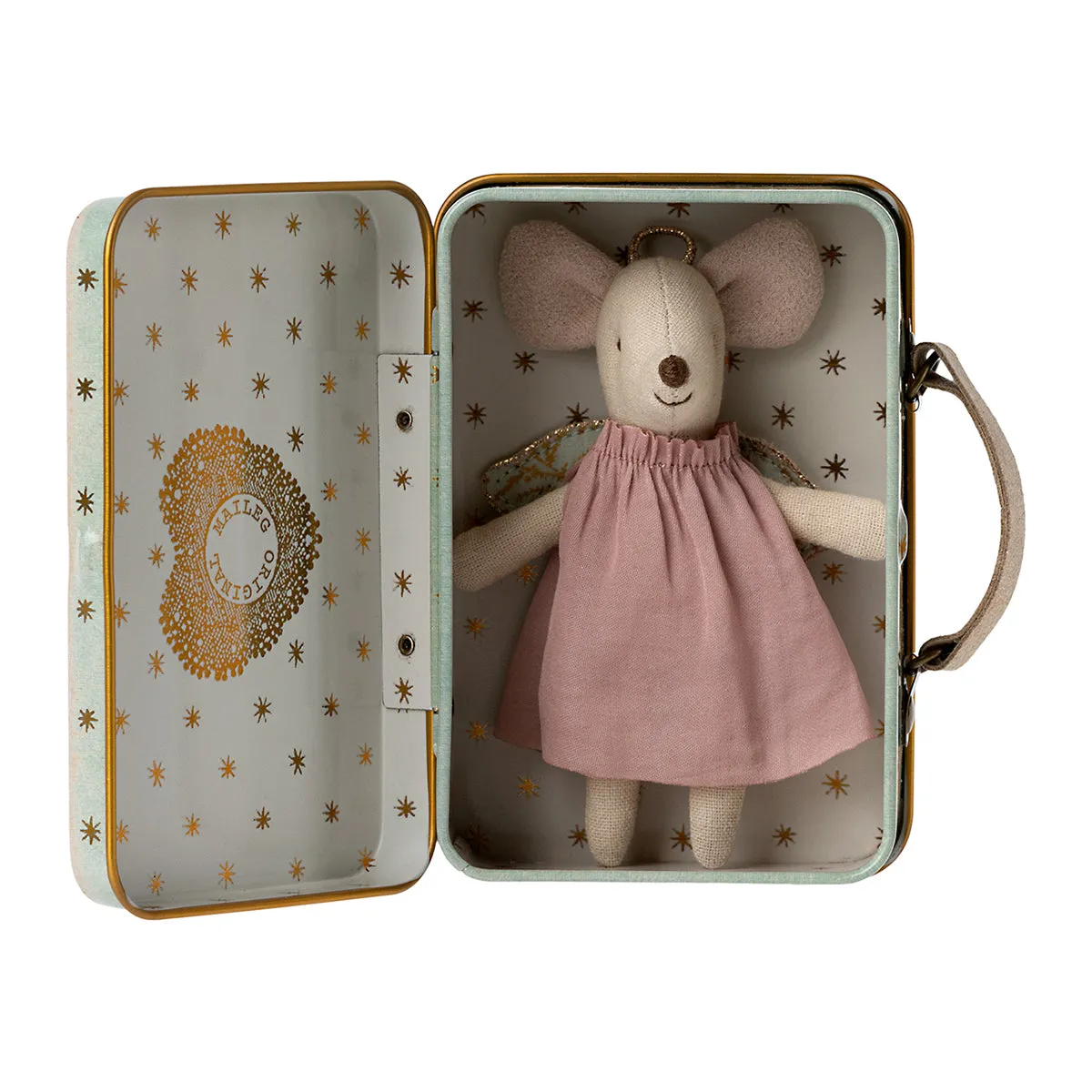 Maileg Angel Mouse in Suitcase