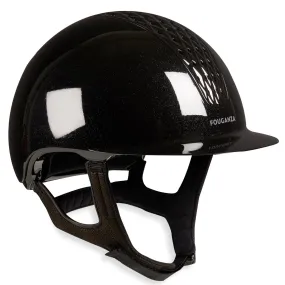 Matte Fouganza 520 riding helmet, black/gray asphalt