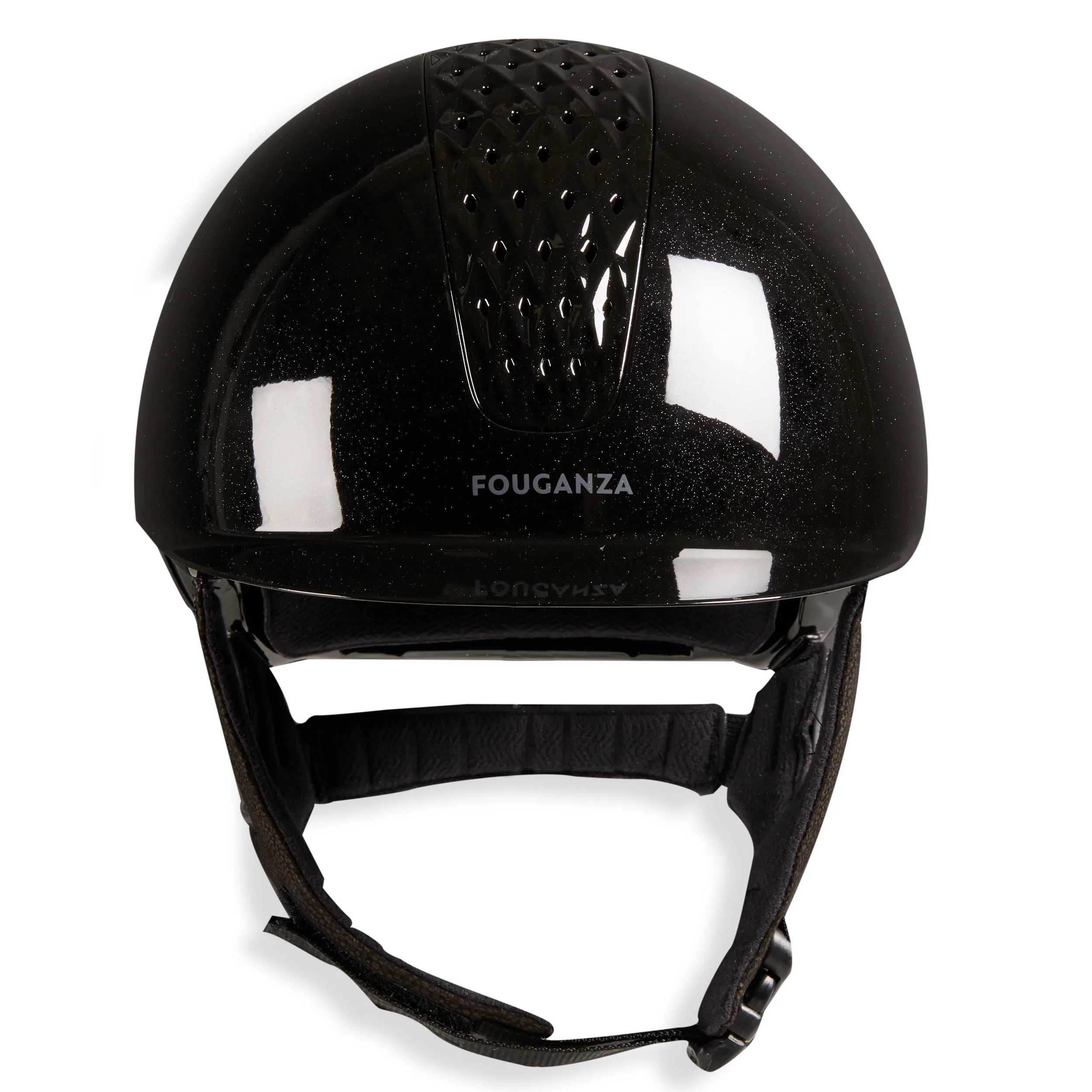 Matte Fouganza 520 riding helmet, black/gray asphalt