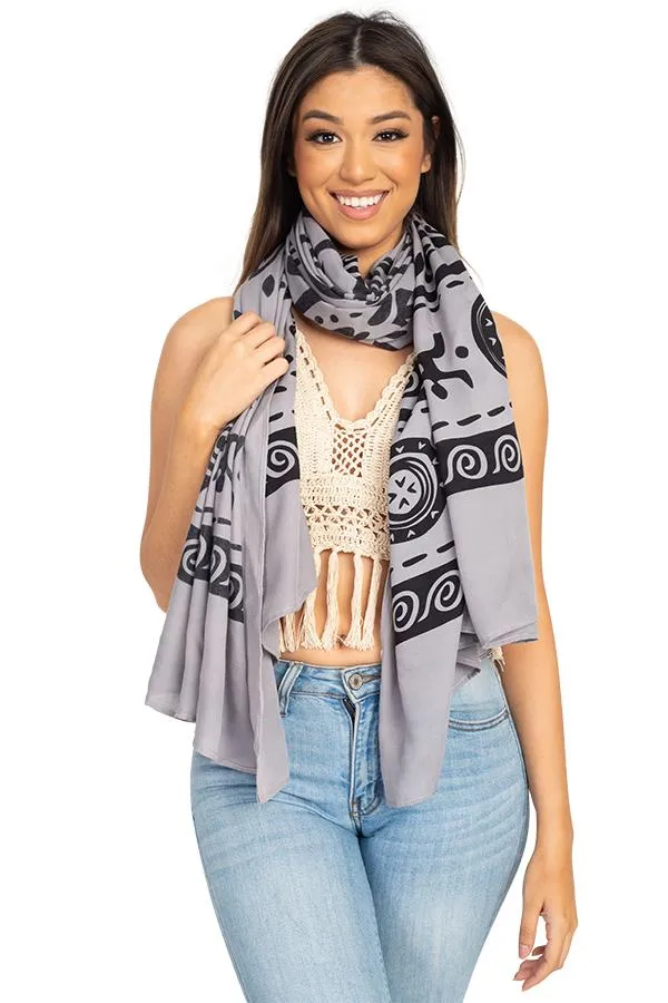 Mayan Tree of Life Travel Scarf