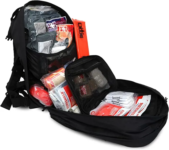 MediTac Deluxe Special Ops Tactical Field Medical Stomp Kit Feat. CAT Tourniquet, Chest Seals, Bleeding Control, Bandages, Shears, Gauze Pads and Rolls and Equipment