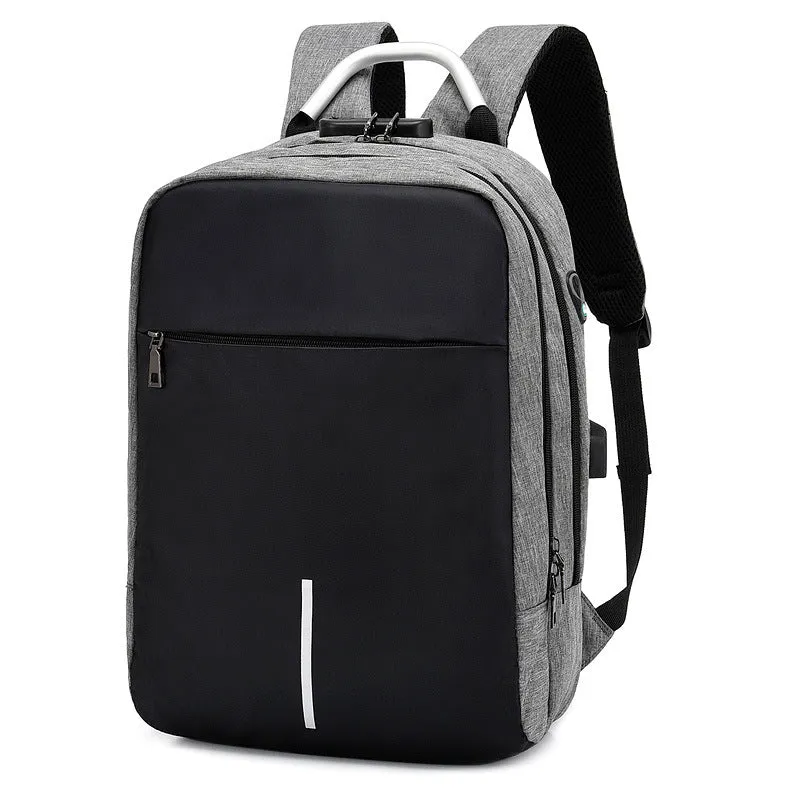 Men's business casual password lock anti-theft backpack