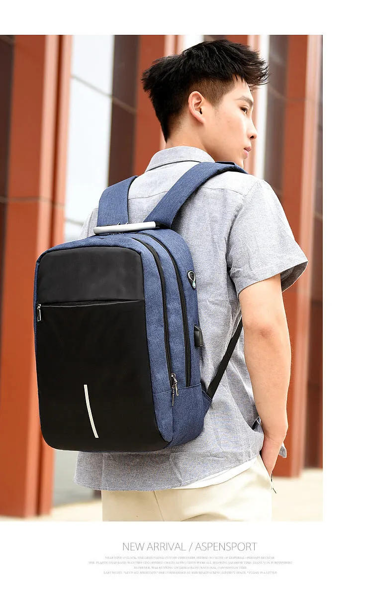 Men's business casual password lock anti-theft backpack