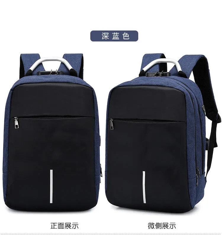 Men's business casual password lock anti-theft backpack