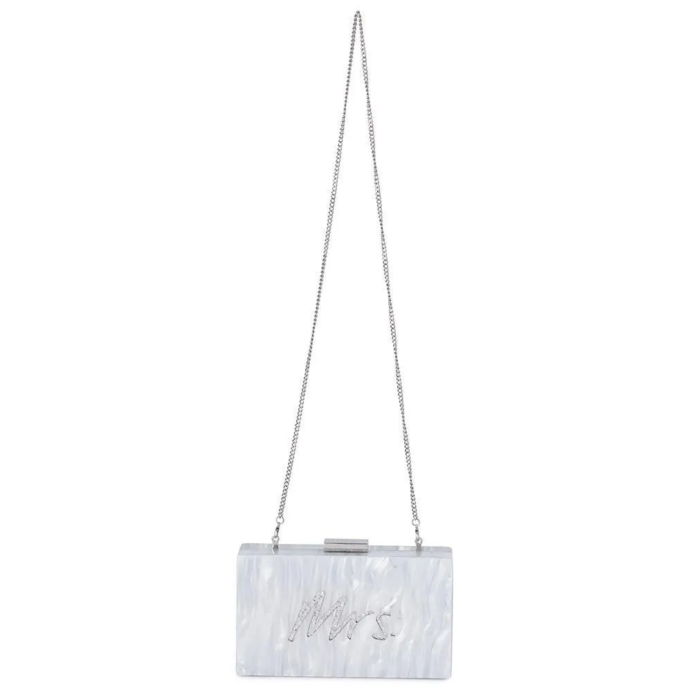 MRS Glitter Acrylic Box Clutch