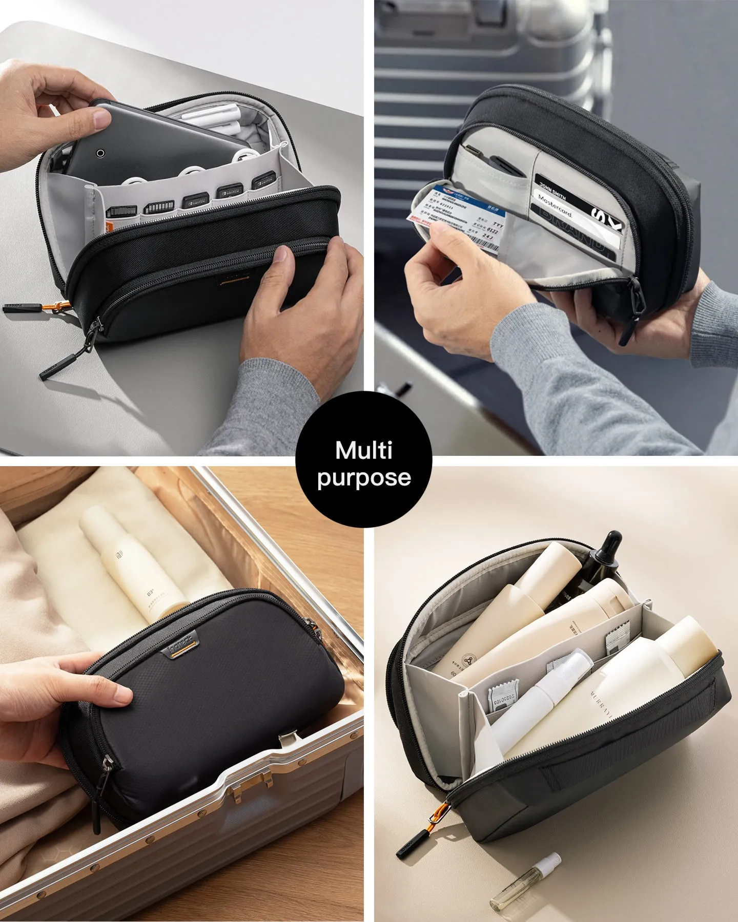 Multipurpose Electronics Organizer with 60° Open, AB03011