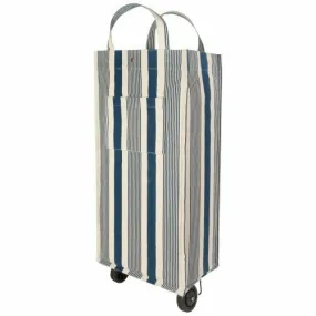 Navy Stripes Shopping Trolley