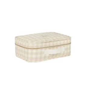 nobodinoz Victoria Baby Suitcase Ivory Checks