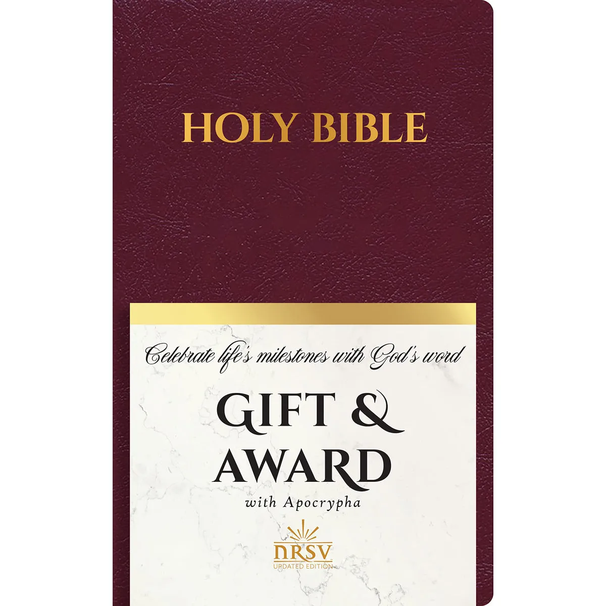 NRSV Gift & Award Bible With Apocrypha Updated Edition, Burgundy (Imitation Leather)