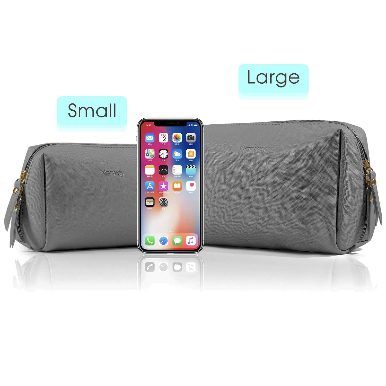 NW5038 Mini Vegan Leather Makeup Bag Travel Cosmetic Pouch