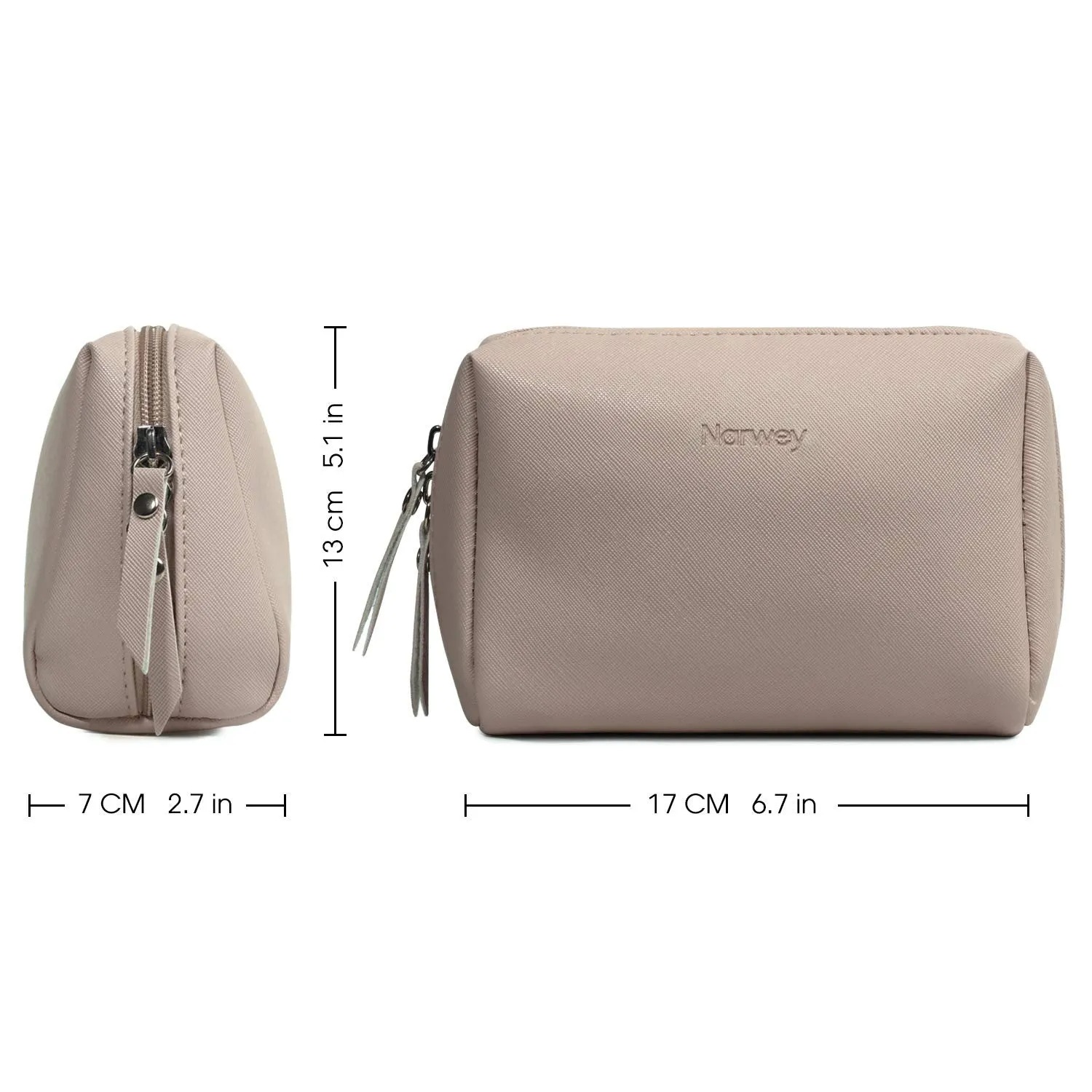 NW5038 Mini Vegan Leather Makeup Bag Travel Cosmetic Pouch