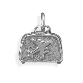 Oxidized Suitcase Charm