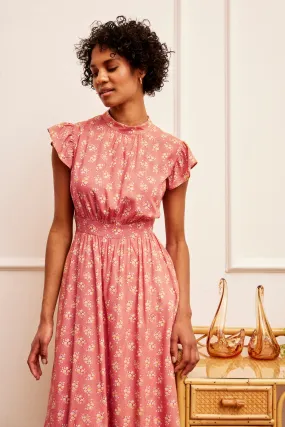 Pauline Paprika Ditsy Floral Dress