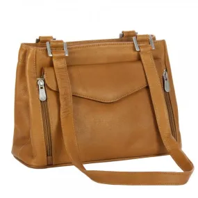 Piel Leather Double Compartment Shoulder Bag