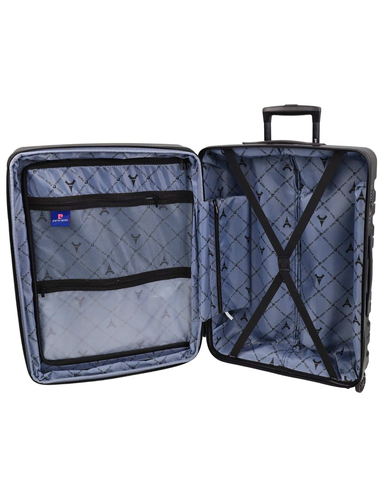 Pierre Cardin - PC3941L 80cm Large Hard Shell Suitcase - Black