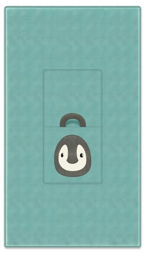 Plush Penguin case with attached blanket inside