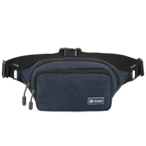 POSO Rover Nylon Waist Bag Travel Pouch with Adjustable Strap (Blue)