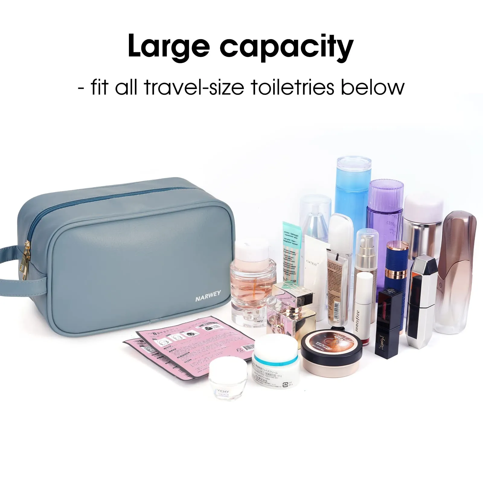 PU Leather Travel Toiletry Bag Dopp Kit