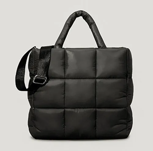 Quilted Puffer Padded Tote Bag