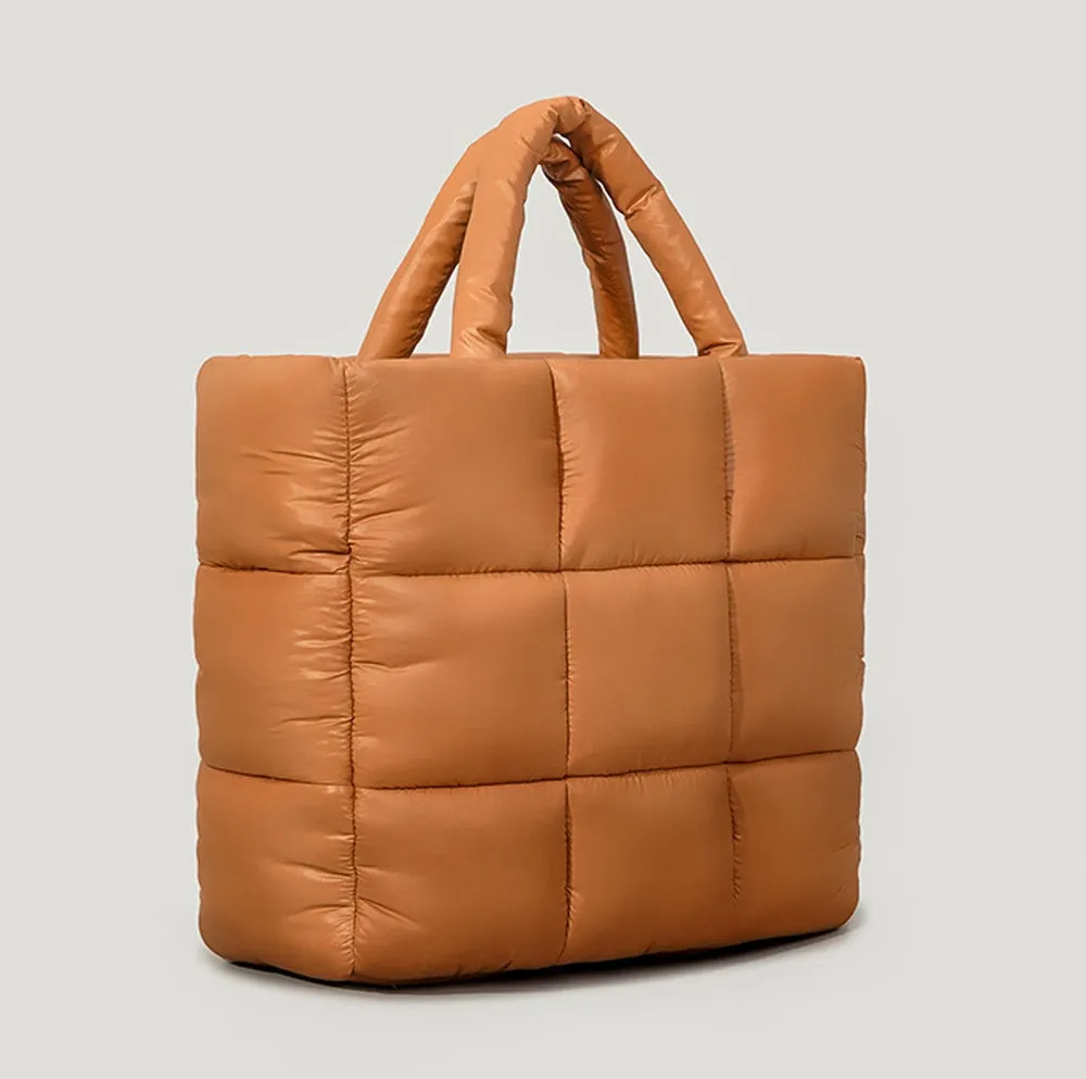 Quilted Puffer Padded Tote Bag