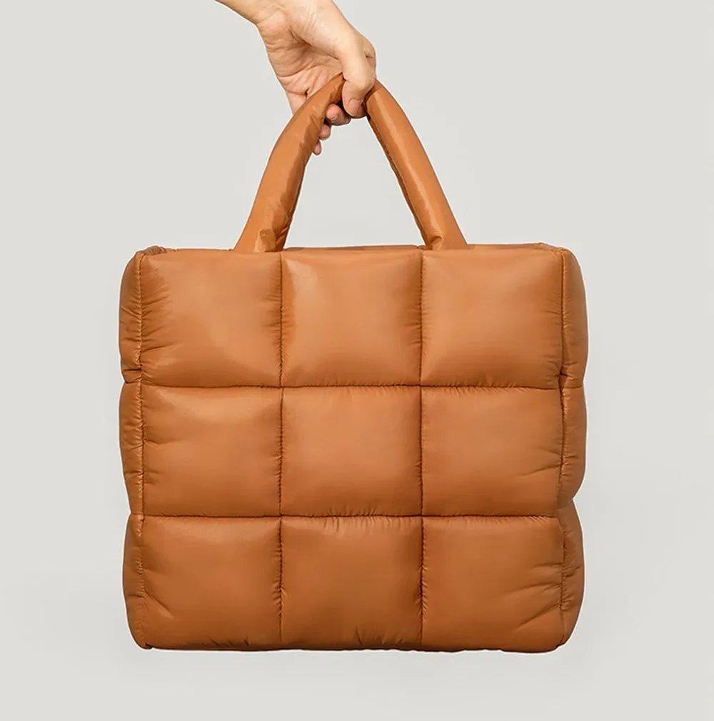 Quilted Puffer Padded Tote Bag