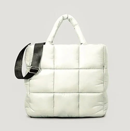 Quilted Puffer Padded Tote Bag